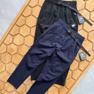 Designer Super Clone Mammut Trousers Blue Woven Fabric Quick-Drying Lightweight And Summer Breathable Side Pockets