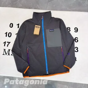 High Quality Reps Patagonia Coat Red Mesh Woven Fabric Zippered Pocket