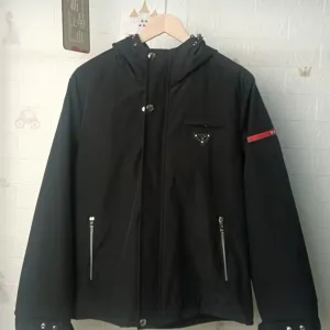 Designer Prada Jacket Red Nylon Exquisite Workmanship