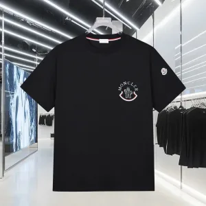 Designer Moncler Short-Sleeved T-Shirt Ash Cotton