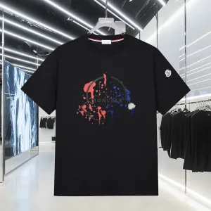 Luxury Moncler Short-Sleeved T-Shirt Ash Cotton