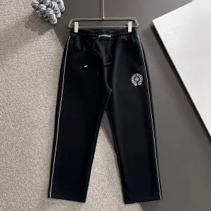 AAA Chrome Hearts Pants Black Autumn Embroidery