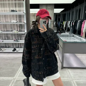 Luxury Designer Balenciaga Jacket Ash Denim