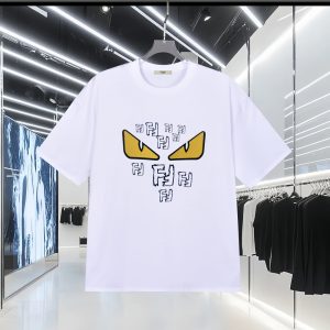 Luxury 1:1 Fendi Leather Short-Sleeved T-Shirt