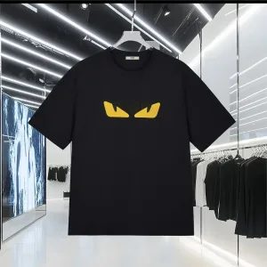 Designer Fendi Short-Sleeved T-Shirt Ash Suede Jacquard