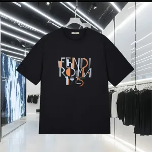 Designer Fendi Short-Sleeved T-Shirt Ash