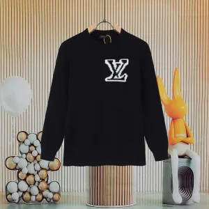 Super Clone Louis Vuitton Sweater Blue Wool Jacquard