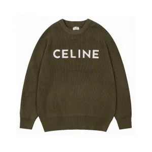 High Quality Designer Celine Sweater Red Embroidery