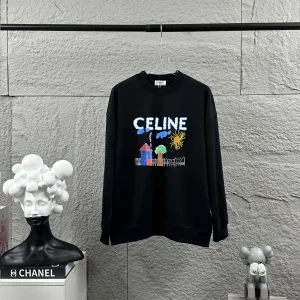 Super Clone Celine Long-Sleeved Black Autumn Winter Early