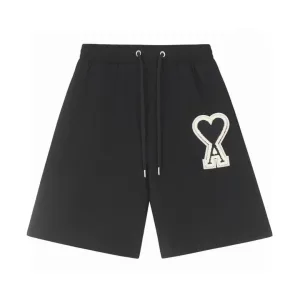 Reps Designer Ami Shorts Red Cotton Pure Embroidery