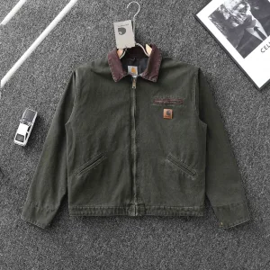 Super Clone Carhartt Coat Green Cotton Polyester