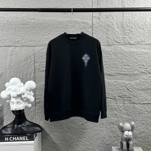 High Quality AAA Chrome Hearts Long-Sleeved Shirt Black Autumn Winter Early