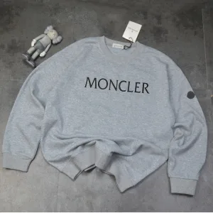 Luxury Super Clone Moncler Sweatshirt Black Nylon Spandex