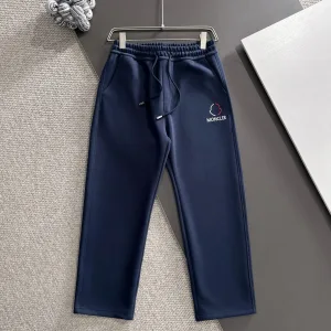 Designer Moncler Pants Blue Autumn Embroidery