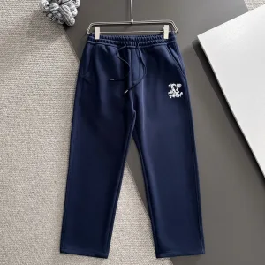 Super Clone Louis Vuitton Pants Blue Autumn Embroidery