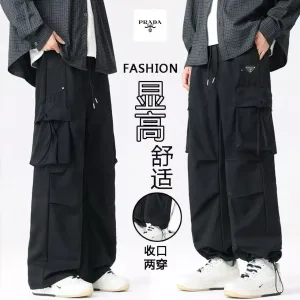 Designer Prada Work Pants Ash Cotton Retro Wash