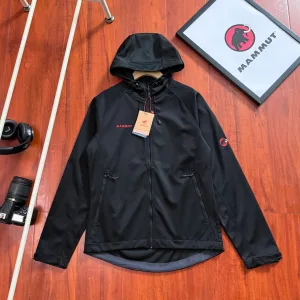 AAA Mammut Rain Jacket Red Softshell Fabric Fleece