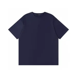 Super Clone AAA Louis Vuitton Short-Sleeved T-Shirt Lime Cotton Pure Ribbed Fabric Neckline Stitching Embroidery