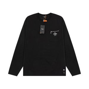 Designer Fendi Nylon Long-Sleeved T-Shirt For Autumn