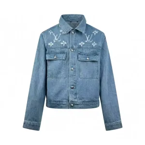 Reps Louis Vuitton Jacket Red Denim Autumn
