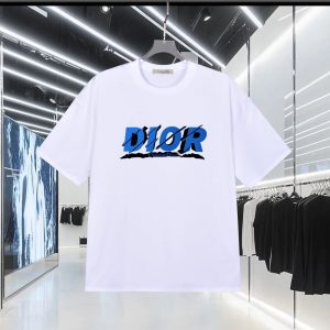 High Quality Luxury Dior Fleece Short-Sleeved T-Shirt