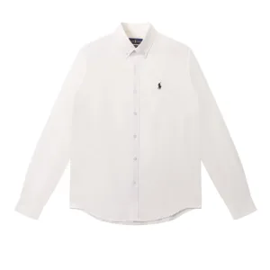 Designer Ralph Lauren Long-Sleeved Shirts Red Cotton Wool Oxford Cloth Minimalist Style