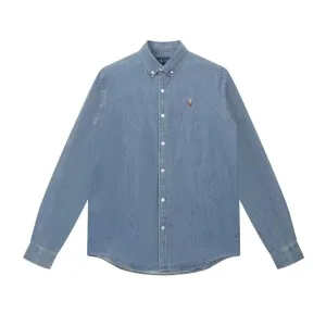 High Quality AAA Ralph Lauren Shirt Red Denim