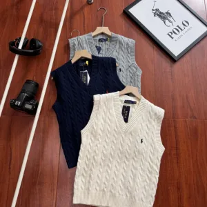 Reps Super Clone Ralph Lauren Short-Sleeved Shirts Red Cable Knit Autumn Winter Early