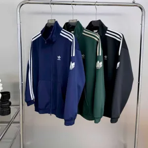 Designer Super Clone Adidas Coat Red Jacquard Autumn Winter Early