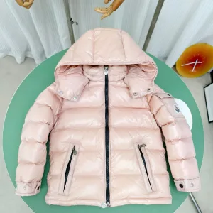 Reps Super Clone Moncler Down Jacket Pink Duck Nylon Fabric Slim Fit
