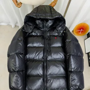 Designer Ralph Lauren Down Jacket White Duck Embroidery
