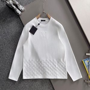 Designer Louis Vuitton Cotton Long-Sleeved T-Shirt For Autumn
