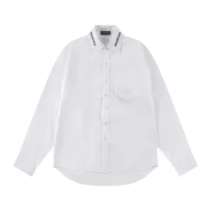 Luxury Reps Balenciaga Shirt Red Cotton Plain Weave Embroidery