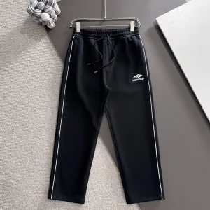 Luxury Balenciaga Pants Black Autumn Embroidery
