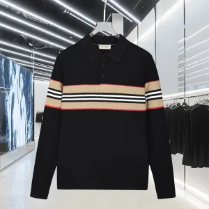 Designer Burberry Long-Sleeved Shirt Red Summer Winter Lightweight And Breathable