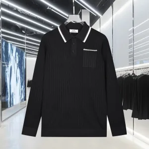 Super Clone Hermes Long-Sleeved Shirts Red Wool Summer Autumn Winter And Lightweight Breathable