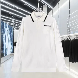 AAA Reps Hermes Long-Sleeved Shirts White Wool High-End Style Summer Autumn Winter And Lightweight Breathable