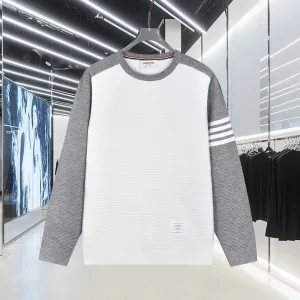 Super Clone Thom Browne Long-Sleeved Shirts Red Wool Blend Mesh Spring Summer
