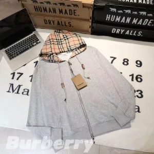 Designer Burberry Long-Sleeved Shirt Ash Cotton Pure