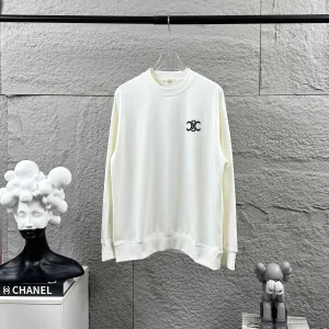 High Quality Luxury Celine Long-Sleeved Red Autumn Winter Early