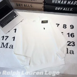 Luxury Super Clone Ralph Lauren Sweatshirt Blue Fleece Fabric