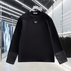 Aaa High Quality Prada Cotton Long-Sleeved T-Shirt