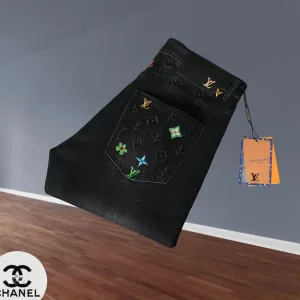 AAA Louis Vuitton Jeans Red Cotton Denim Autumn