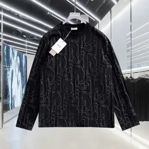 Luxury Dior Long-Sleeved T-Shirt Ash Cotton Pure