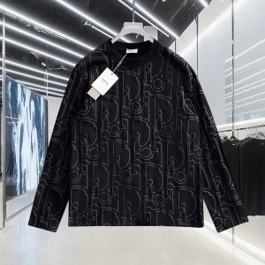 Luxury Dior Cotton Long-Sleeved T-Shirt