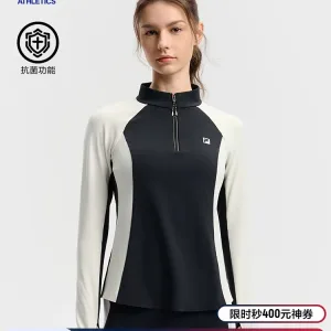 High Quality AAA Fila Long Sleeves Red Winter Slim Fit Waist-Cinching Design