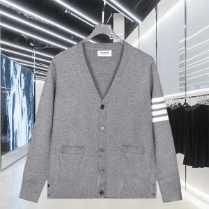 Designer Thom Browne Wool Long-Sleeved Shirts For Fall
