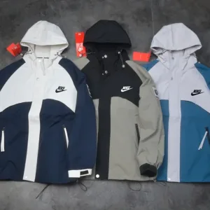 Luxury Designer Nike Outerwear Blue Gore-Tex Color Blocking