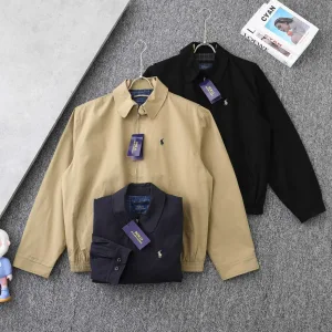 Reps Ralph Lauren Coat Blue Cotton Pure Streetwear Embroidery