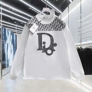 Luxury 1:1 Dior Cotton Long-Sleeved T-Shirt